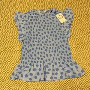 high neck short sleeve top thml